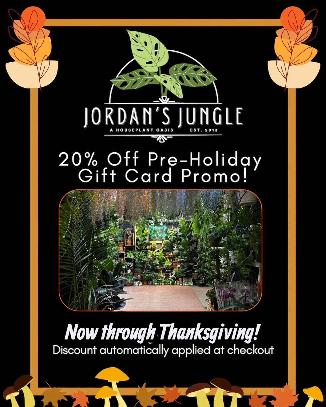 JUNGLE GIFT CARDS - NOW 20% OFF!
