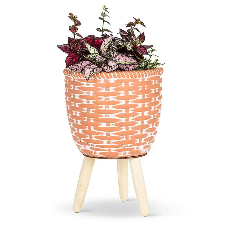 Woven Tripod Planter