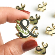 Leafy Ampersand Lapel Pin