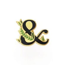 Leafy Ampersand Lapel Pin